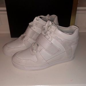 White Calvin Klein heel shoes